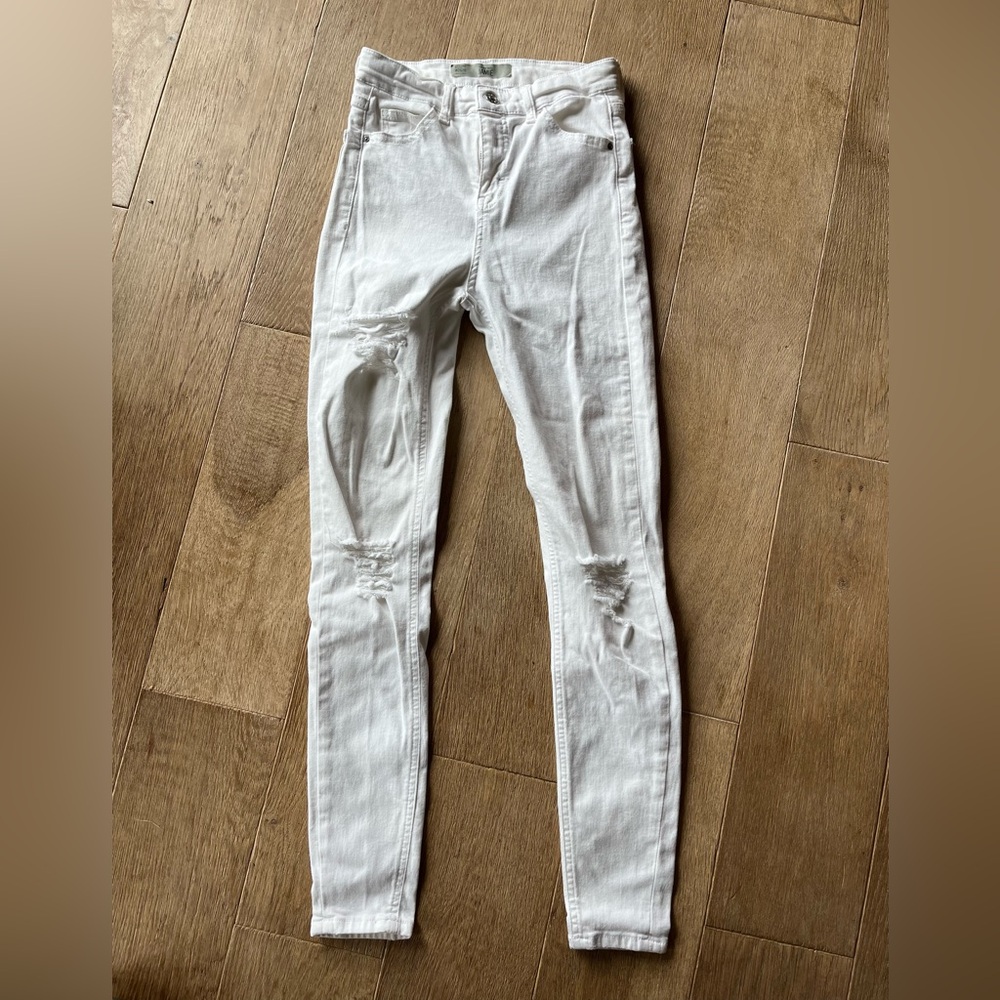Top Shop Moto “Jamie” White Skinny Jean, 26Wx32L